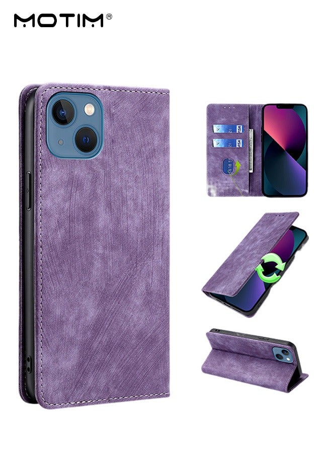 Motim Iphone 14 Wallet Case with Card Holders, Leather Magnetic Slim Casel, Shockproof Protective Hard Back Case with Pocket and Stand - Image 1