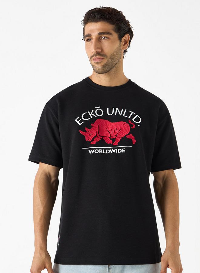 Ecko Unltd. Ecko Logo Detail Crew Neck T-shirt with Short Sleeves - Image 1