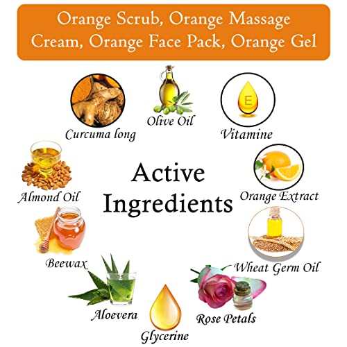 Lilium Suppleness & Smoothness Orange Facial Kit 1000GM | Nourishes & Tighten The Skin | Minimizes Signs of Ageing, Wrinkles, Fine Lines & Dark Spots |Skin Exfoliation & Refreshed Glowing Skin - Image 4