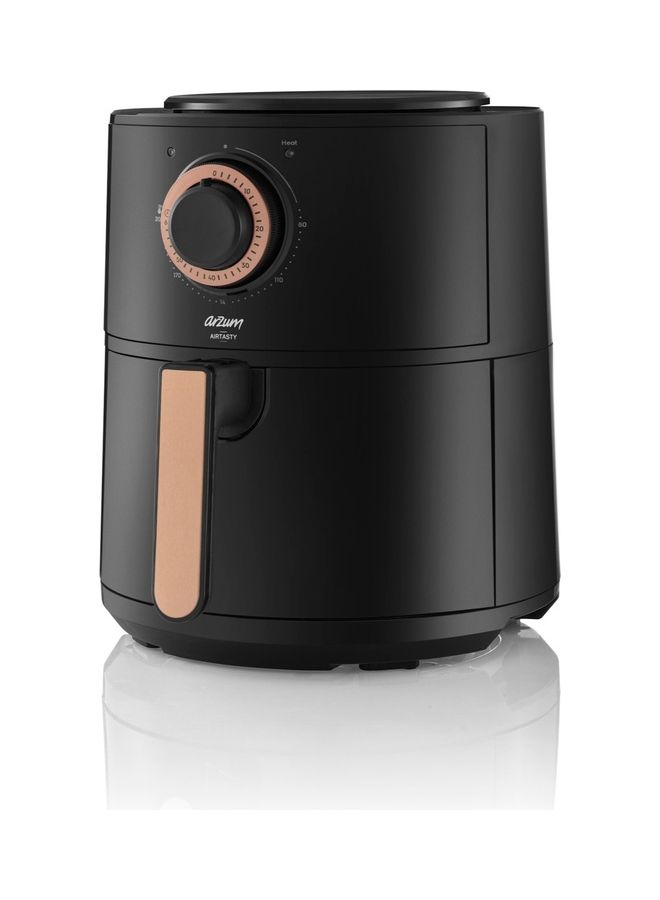 أرزوم مقلاة هوائية للطهي بدون زيت، جودة عالية في الوقت والتحكم في درجة الحرارة 4.0 L 1350.0 W AR2062 أسود - Image 2