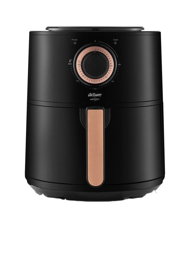 أرزوم مقلاة هوائية للطهي بدون زيت، جودة عالية في الوقت والتحكم في درجة الحرارة 4.0 L 1350.0 W AR2062 أسود - Image 1