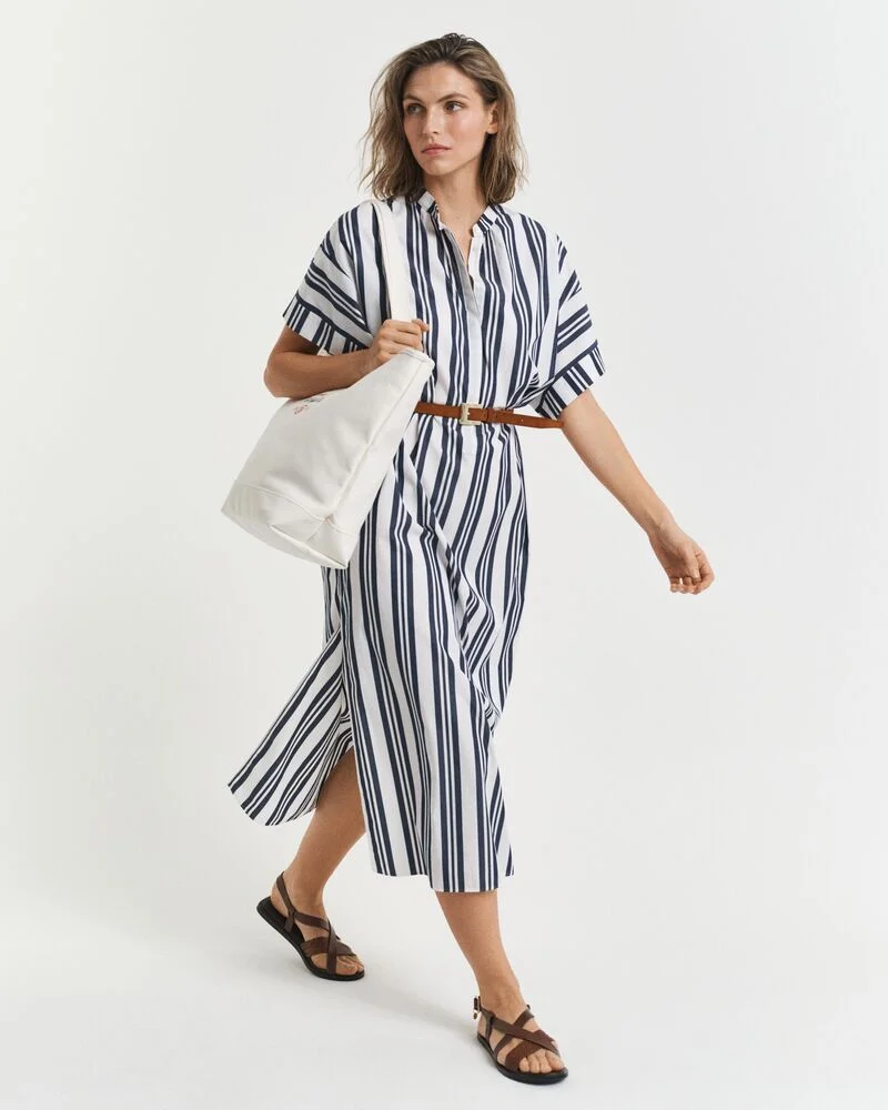 GANT Oversized Striped Caftan Dress