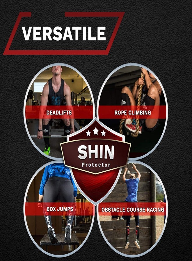 Bear Grips Deadlift Shin Guards - Gym Equipment Rope Climbing Shin Guard for Men and Women - Injury Prevention Calf Support Shin Guard Sleeves for Ultimate Shin Protection (Black, Medium) - Image 4