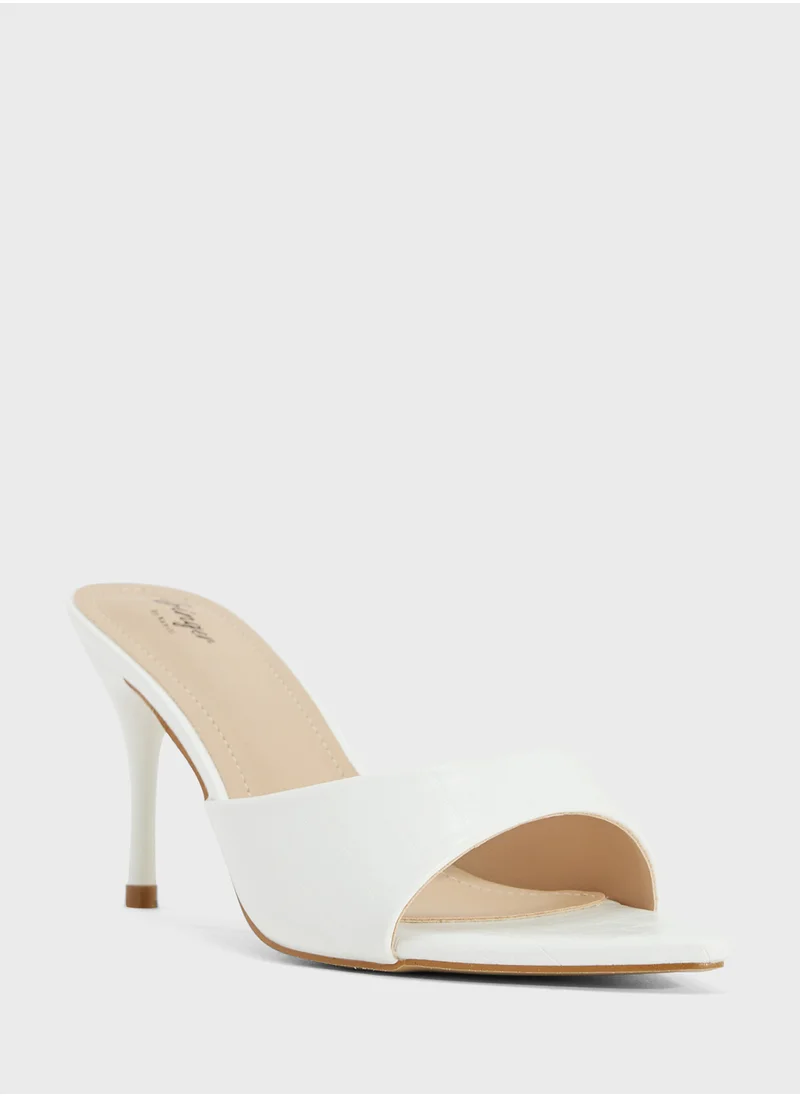 Ginger Pointed Heeled Mule