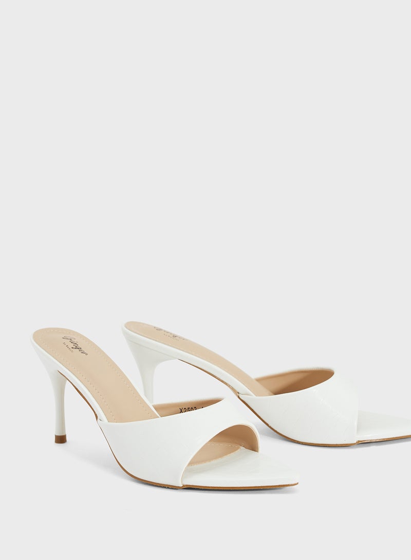 Ginger Pointed Heeled Mule  - Image 4