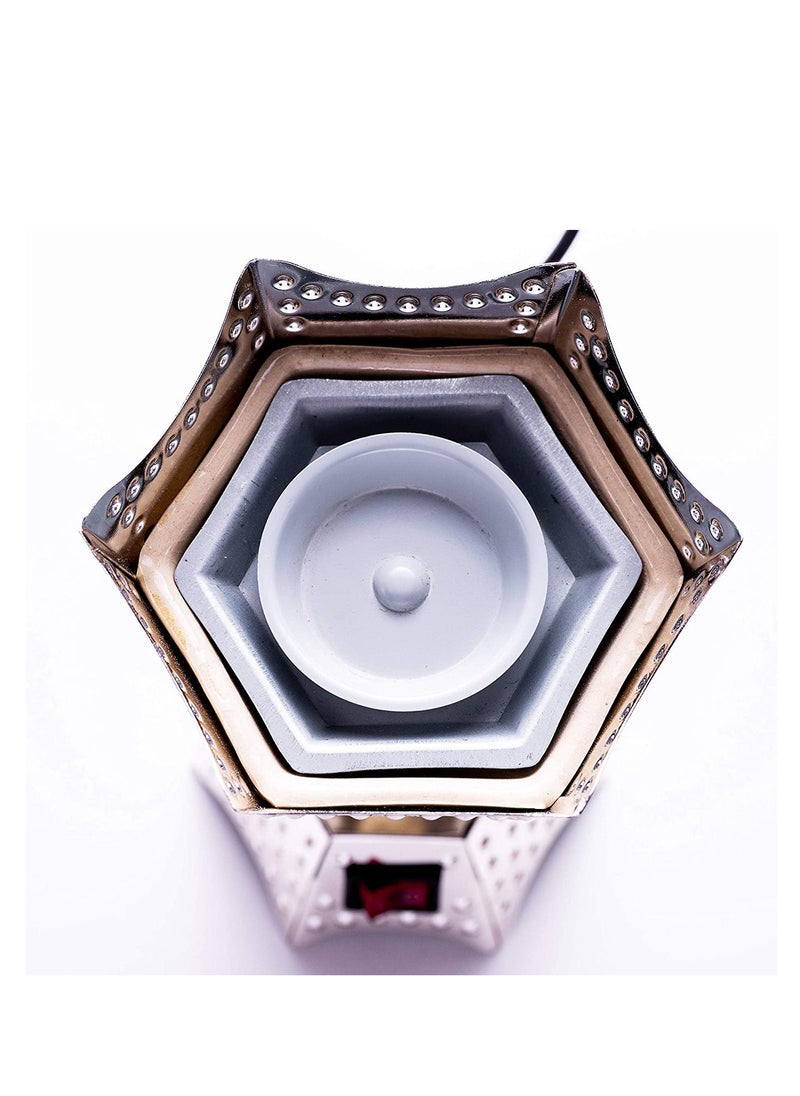 SAQOWARE - Electric Bakhoor Burner/Madkhan/Mabkhara/Oud Burner/Incence Burner(Copper) 6 Corner Shape - Image 1