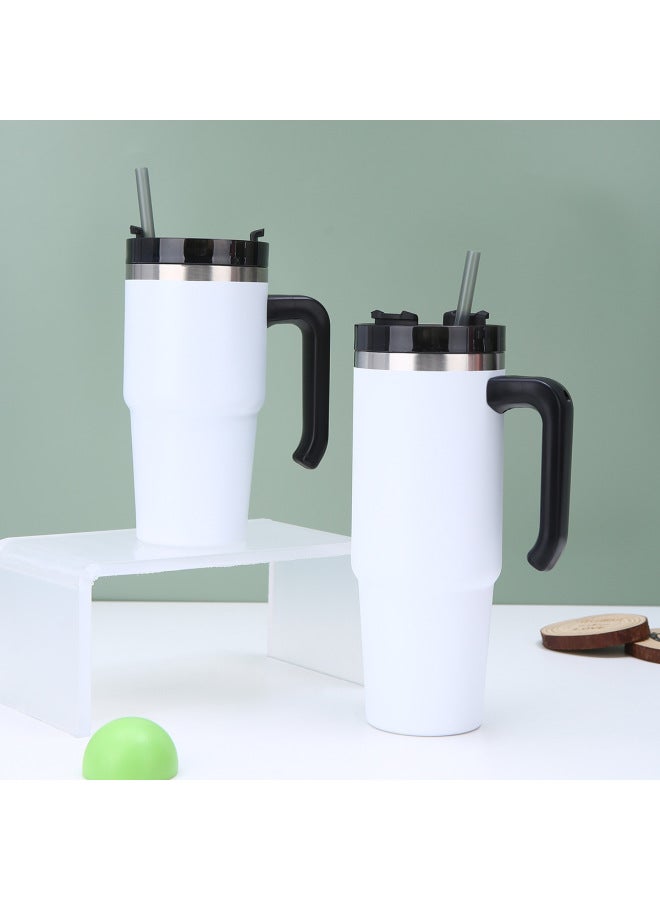 30oz Stainless Steel Car Cup Double Vacuum Handle Thermos Cup Outdoor Portable Suction Cup Logo