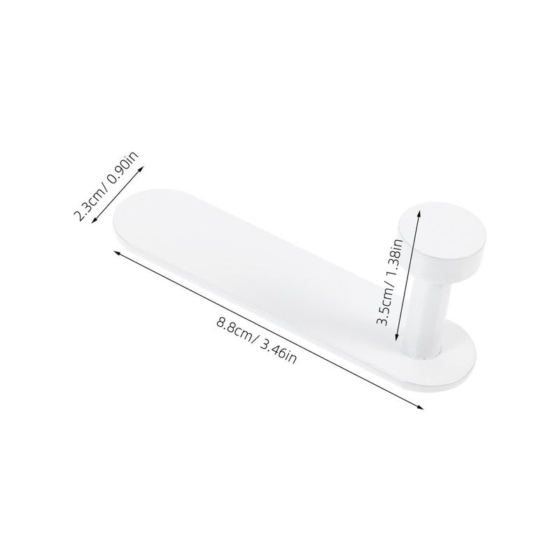 White Self Adhesive Heavy Duty Wall Hooks 4 Pack For Coats Hats Towels Storage - Image 3