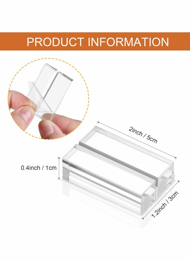 Generic - Clear Acrylic Stands - 10 Pack Place Card Holders for Table Numbers, Card Displays, Dining Tables, Weddings, Offices, Photos, and Business Cards. Perfect for Events and Professional Use! - Image 1