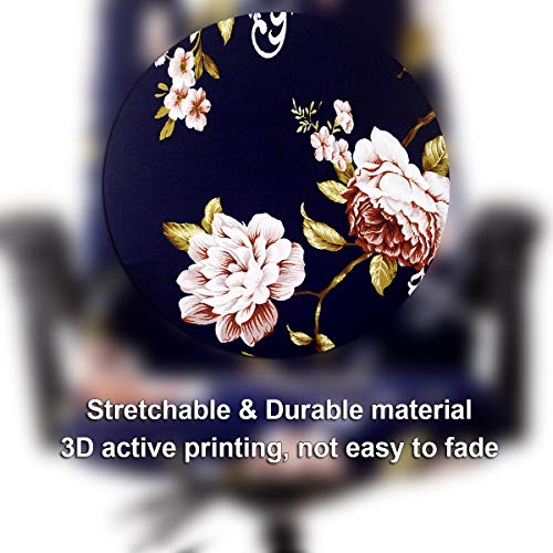 WOMACO Printed Office Chair Covers, Stretch Computer Universal Boss Modern Simplism Style High Back Chair Slipcover - Peony, Large - Image 4