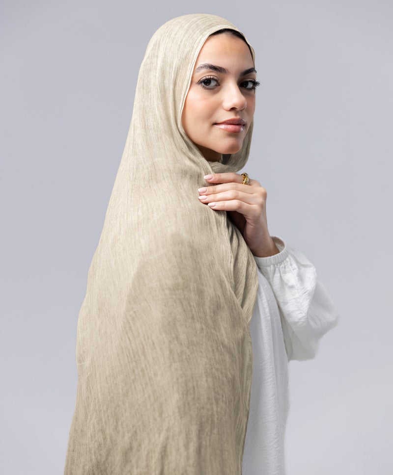 طرحة شيفون — كريمي