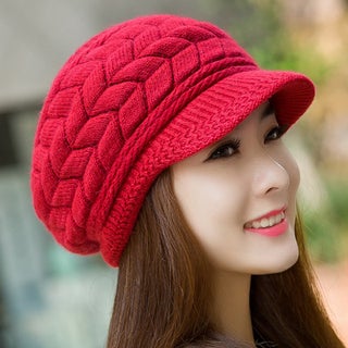 Womens Winter Knitted Rabbit Fur Hat Red - pzsku/Z27BFAFD38152256EA867Z/45/1746203548/6497abef-0086-458e-a4a3-301f02f3c3f7