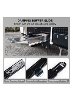 Excefore Full Extension Drawer Runners , 250 mm Kitchen Cabinet Slides Replacement Rails Guide Glides with Heavy Duty 45kg Load Capacity Side Mount Ball(Black)  - Image 4