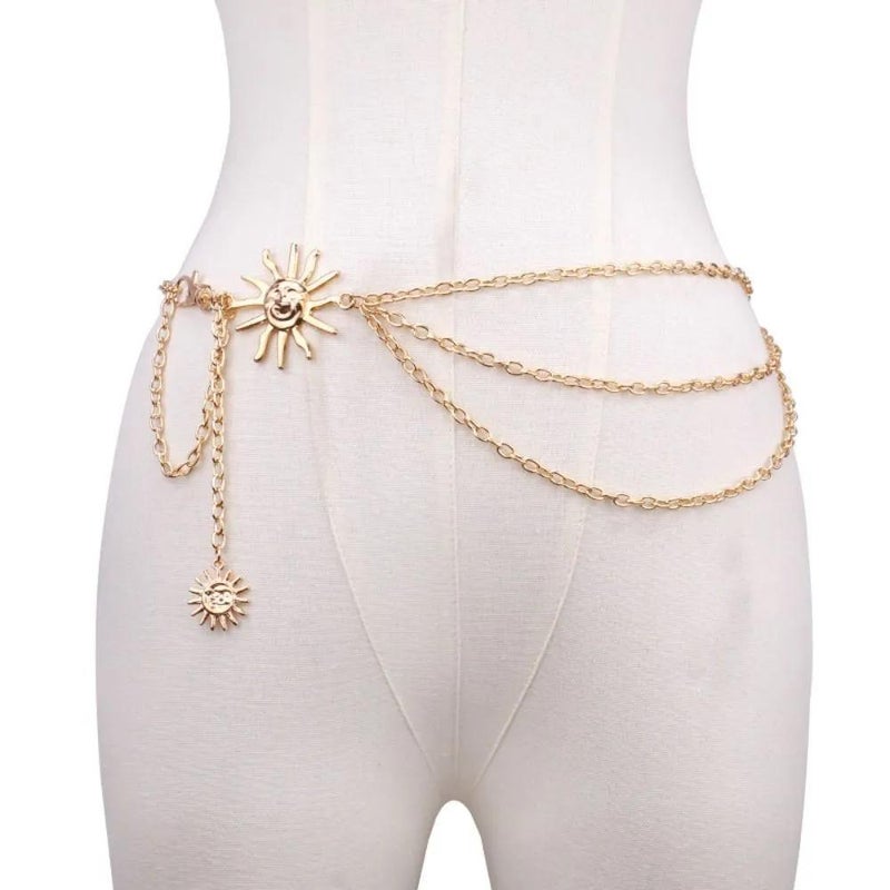 Punk metal multi-layer fringe body chain waist chain - Image 1
