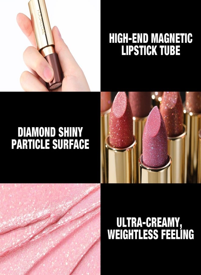 FOCALLURE - GLISTEN OPAL MOISTURIZING LIPSTICK: Offers high shine and moisturizing ingredients for lips that feel comfortable and look fuller, won't smudge, bleed or smudge. - Image 5