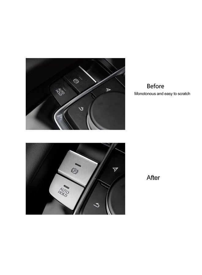 ANFOKAS 8pcs Compatible with Mazda 3 CX-30 CX-50 2025 2024 2023 2022 2021 2020 Accessories Car Center Console Cover Gears Gear Panel Gear Shift Knob Button Cover Trims -Silver - Image 3