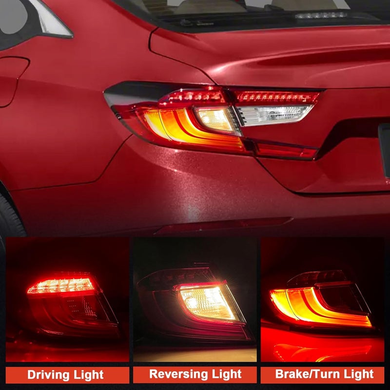 Lathsy Tail Light for 2018-2022 Honda Accord Sedan - Outer Left Driver Side Replacement - Image 3