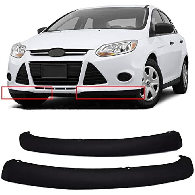 LABLT Front Bumper Spoiler Lip Chin Splitter Left and Right Replacement for Ford Focus 2012 2013 2014 FO1095244C - Image 1