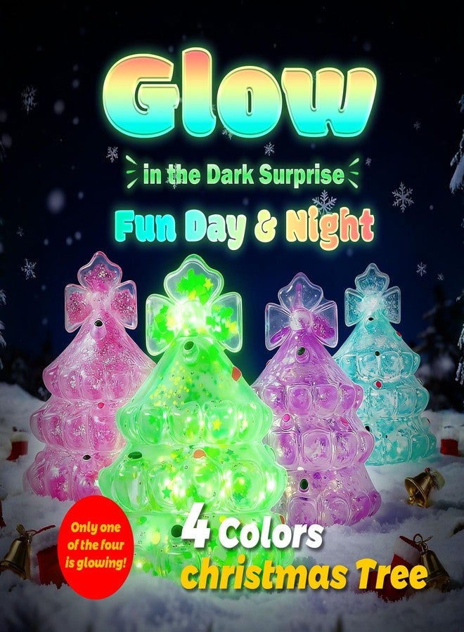 UGYWI Christmas Stocking Stuffers - Glow in The Dark-Squishy Fidget Toys for Kids, Gifts for Boys Girls Age 3+ 4Pcs- Christmas Tree - Image 2