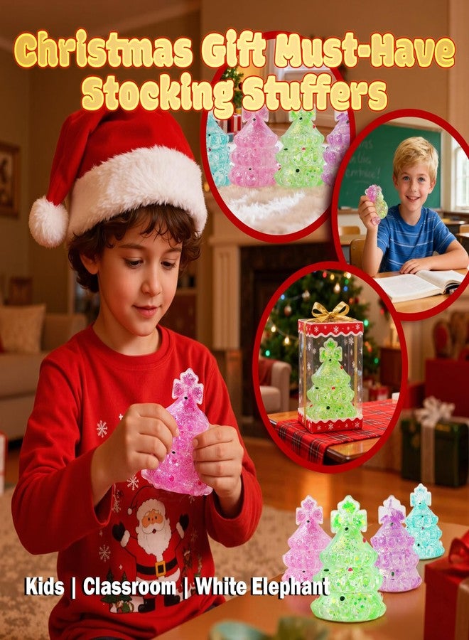 UGYWI Christmas Stocking Stuffers - Glow in The Dark-Squishy Fidget Toys for Kids, Gifts for Boys Girls Age 3+ 4Pcs- Christmas Tree - Image 5