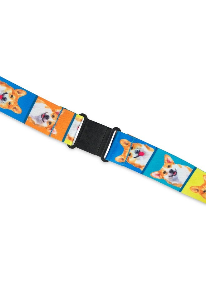 Limeloot Corgi Wide Lanyard with Breakaway, Release Buckle, and Flat Ring - Image 4