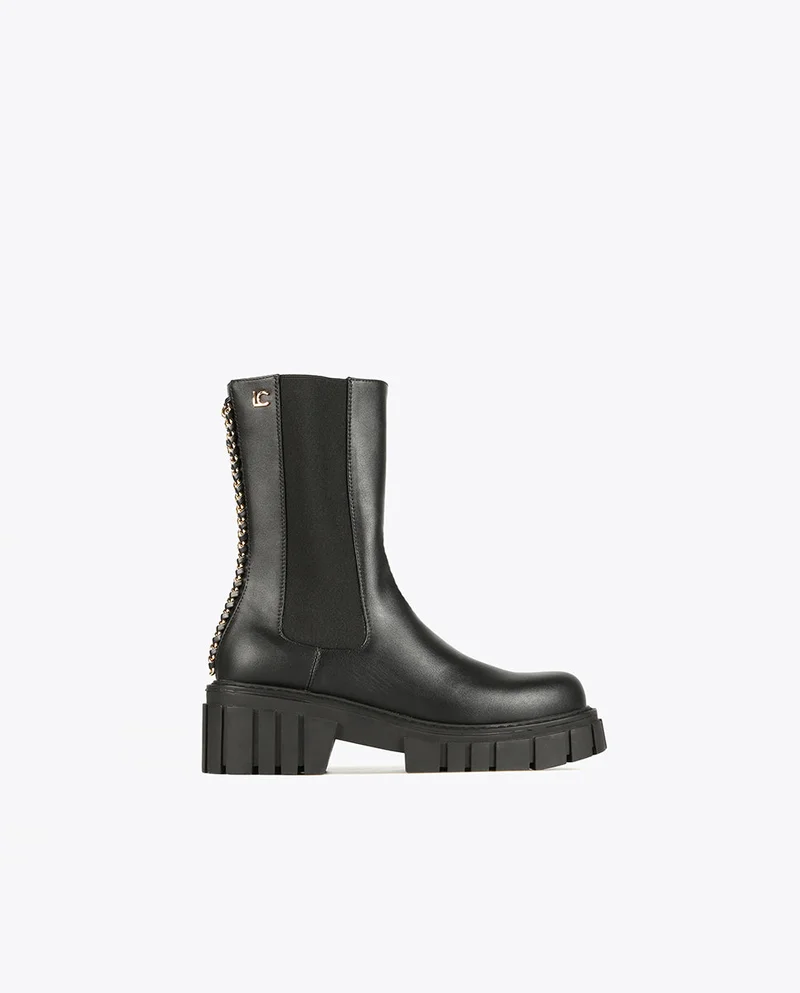 Lola Casademunt Black ankle boots with chain