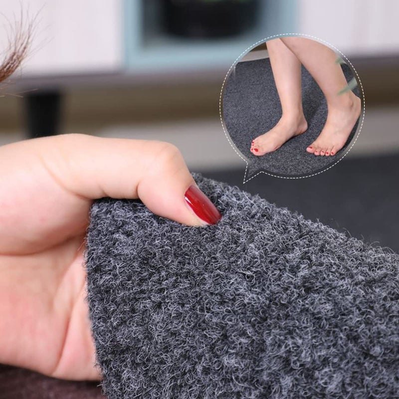 wolpin Anti-Slip Bath Mat (40 x 60 cm) Quick Water Absorbent Door Mat Bathmat for Home, Kitchen, Haze Blue Hall Entryway, Welcome Love Tree - Image 4