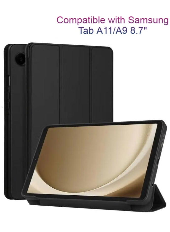 HEXABEX Samsung Tab A11/A9 8.7" Case Cover, Protective Smart Flip Case/Cover for Samsung Galaxy Tab A11/A9 X133/X135/X110/X115 8.7" 2023 Black - Image 1