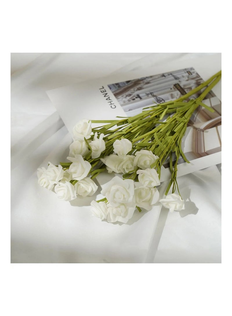 FridayIn 3 Pieces Artificial Flower Rose Bouquet Home Office Decor Valentine's Day Gift - Image 3