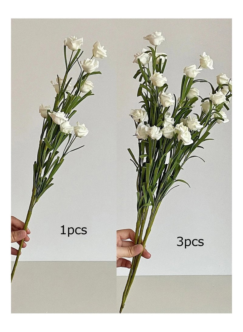 FridayIn 3 Pieces Artificial Flower Rose Bouquet Home Office Decor Valentine's Day Gift - Image 2