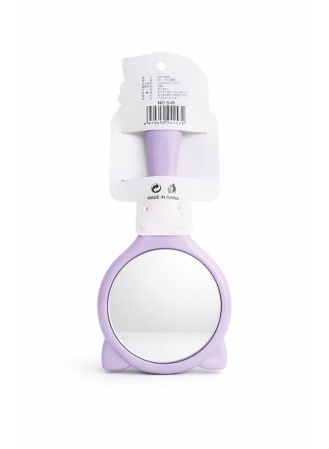 Crazy Boss Title: 2-in-1 Cat Ear Hair Brush with Mirror - Portable Mini Travel Detangling Brush for Girls - Image 3