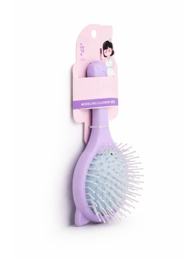 Crazy Boss Title: 2-in-1 Cat Ear Hair Brush with Mirror - Portable Mini Travel Detangling Brush for Girls - Image 2