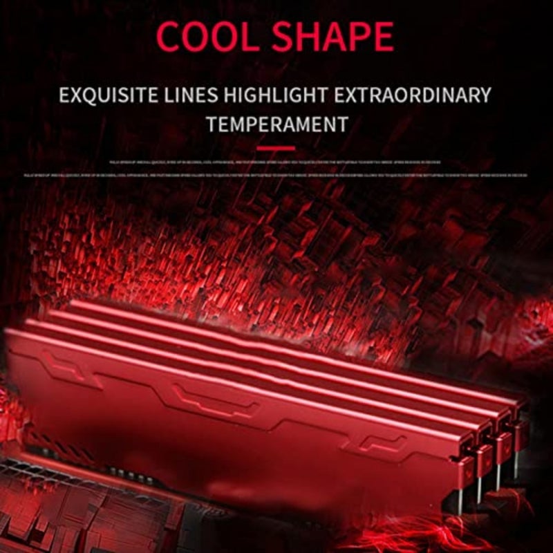 ذاكرة RAM DDR4 بسعة 32 جيجابايت 2×16 جيجابايت بسرعة 3200 ميجاهرتز لأجهزة الكمبيوتر مع إضاءة RGB وهيكل معدني مزودة بدرع حراري مخصصة لكمبيوتر الألعاب من دبفورز، 16 جيجابايت 2 × 8 جيجابايت - Image 2