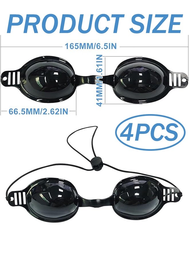Generic Fda Approval Goggle For Ipl Laser Safety Glasses Red Light Therapy And Laser Hair Removal Treatment Beauty Patient Protective Eye Goggle For Ipl, Laser, Led, Uv Lamp Treatment (4-Pack) - Image 2