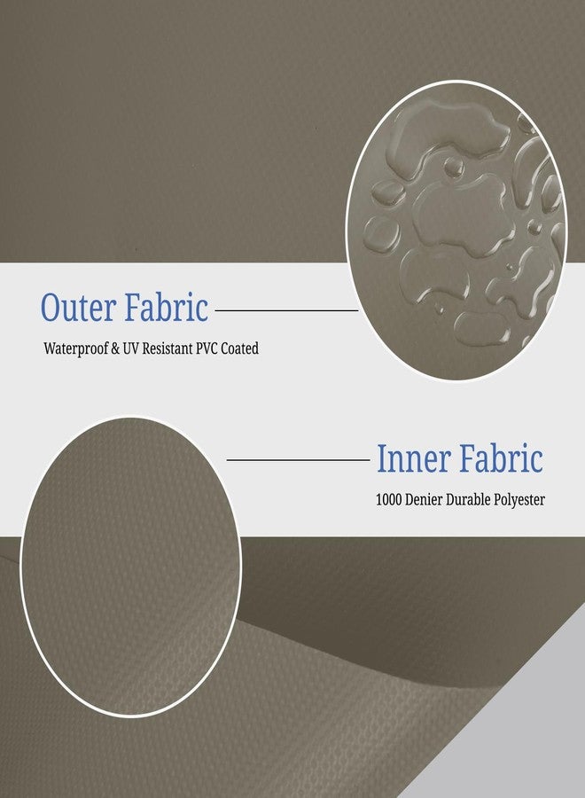 Covers & All Rectangle Table Top Cover 12 Oz - Customize Your Cover with Any Size - 100% Weather Resistant Outdoor Table Cover with Air Pocket and Elastic for Snug Fit (5" H x 70" W x 35" D, Beige) - Image 3