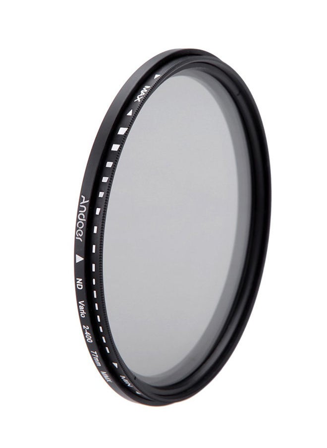 NIBEMINENT - Neutral Density Adjustable ND2 To ND400 Variable Filter Black/Clear - Image 1