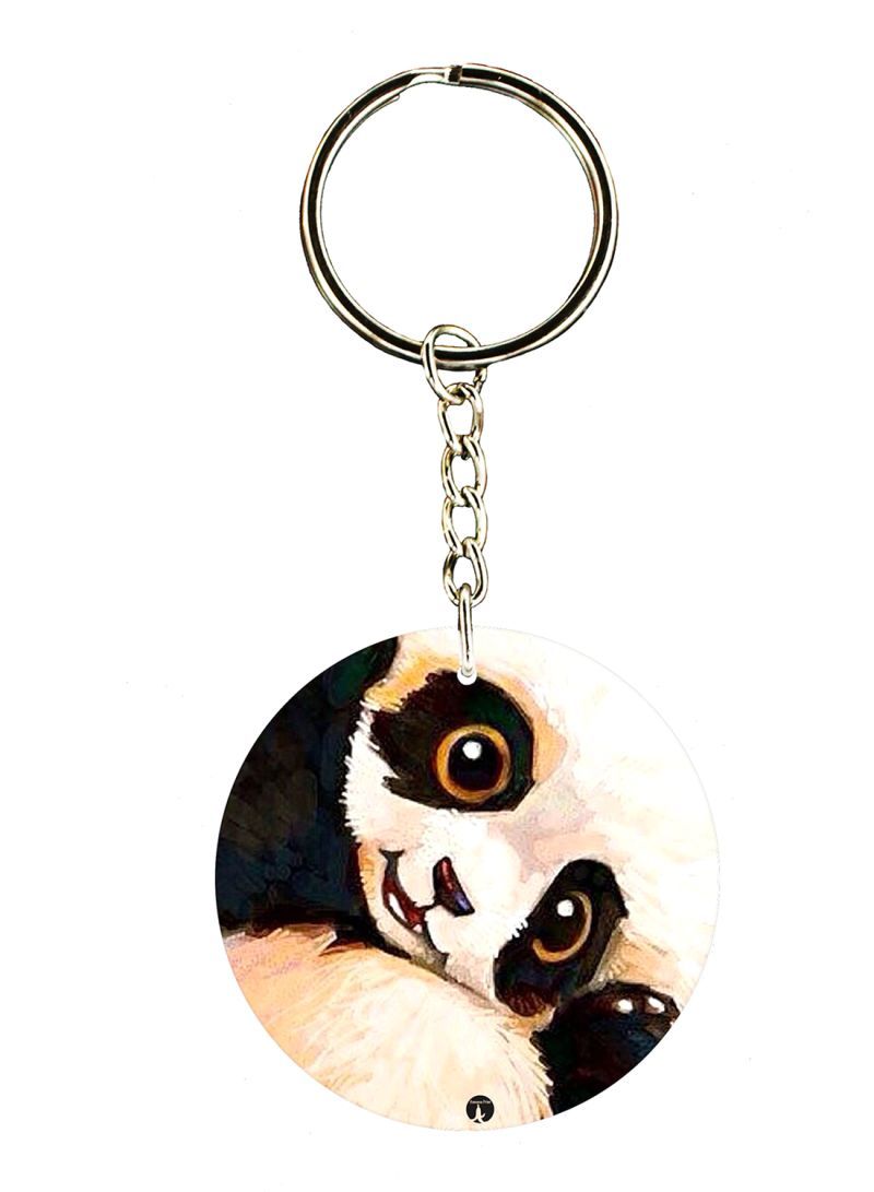RKN A Panda Double Side Printed Keychain