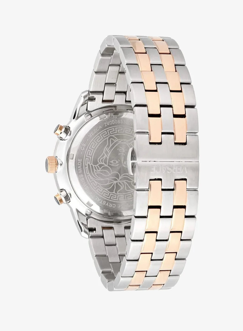 Versace Silver Sport Chrono Quartz Green Dial  Watch for Men | Best Price UAE