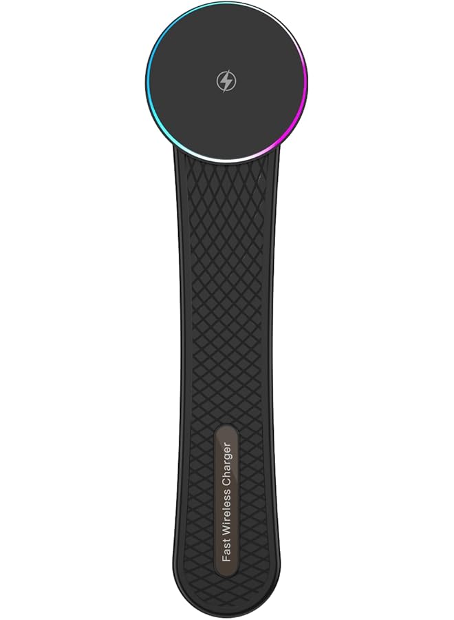 Green Tiger 15W Magnetic Wireless Car Mount with Dual Port Car Charger & C-C Cable 1M 360° Adjustable Angle x16 Strong Magnetic Hold 15W Wireless Output- Black - Image 1