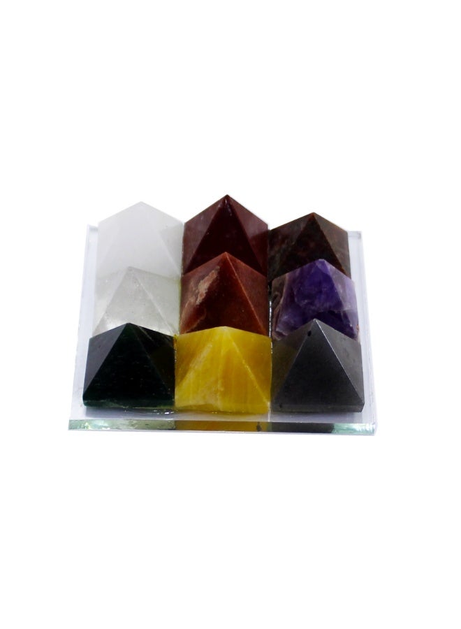 Latas Navagraha Pyramid Tray with Base Nine Planet Pyramid |Vastu Feng Shui Reiki Healing Crystal Products for Home Office - Image 3