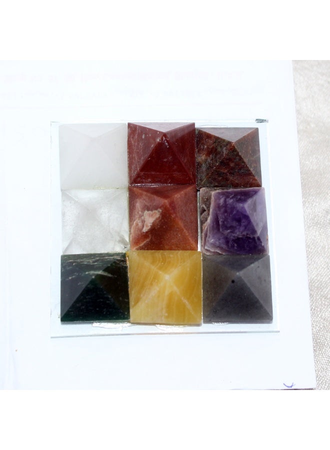 Latas Navagraha Pyramid Tray with Base Nine Planet Pyramid |Vastu Feng Shui Reiki Healing Crystal Products for Home Office - Image 4