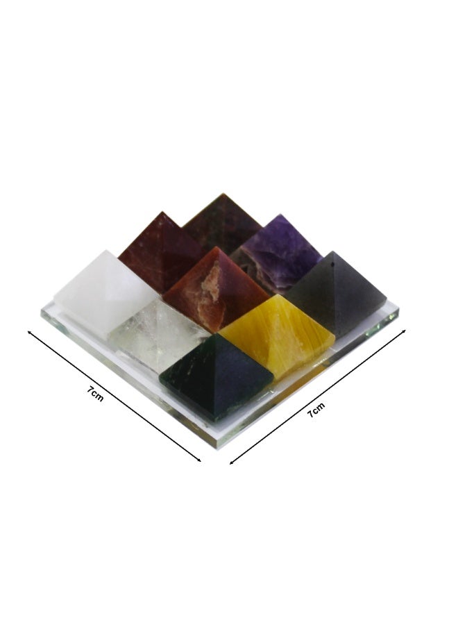 Latas Navagraha Pyramid Tray with Base Nine Planet Pyramid |Vastu Feng Shui Reiki Healing Crystal Products for Home Office - Image 2