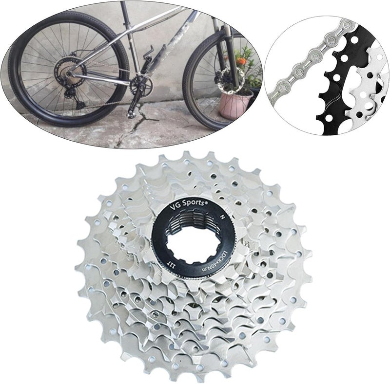 klarako 8 9 10-speed multiple freewheel, 11-25T/46 tooth Bike High Strength Anti-rust Flywheel Cassette Gear Sprocket Replacement Bicycle Repair Parts - Image 2