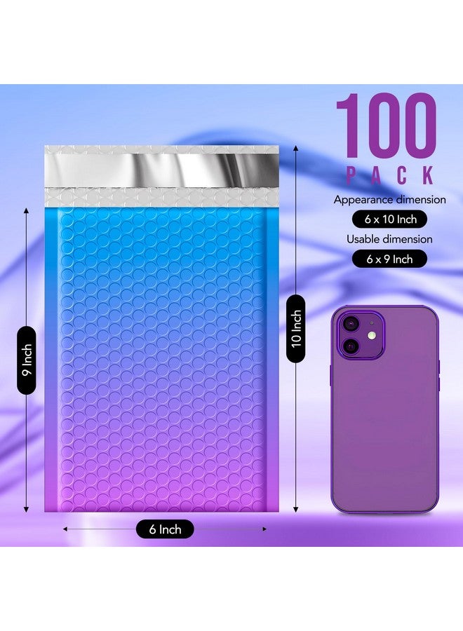 Fuxury Cute Design Bubble Mailers 6X10 100 Pack Opaque Padded Envelopes Self Seal Pattern Bubble Shipping Envelopes For Mailing Jewelry Makeup Cards 0 Thick Bubble Padded Mailer Bluepurple - Image 2