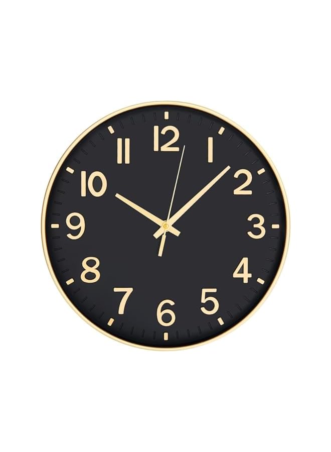 The Bros 12" Wall clock Silent Quartz movement Non-ticking Battery Operated Decorative Clocks, Modern Round Clock - Image 2