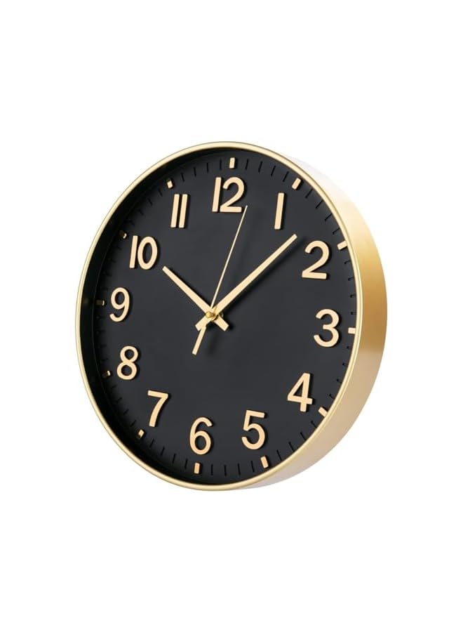 The Bros 12" Wall clock Silent Quartz movement Non-ticking Battery Operated Decorative Clocks, Modern Round Clock - Image 3
