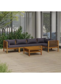 vidaXL 6 Piece Garden Lounge Set with Cushion Solid Acacia Wood - pzsku/Z27C0814B30A349AFEF7DZ/45/_/1695986091/529d1c08-0eb4-4cf6-a92a-36435ff1a517