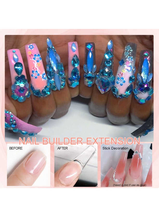 NAIL GIL NAILGIL Solid Builder Gel For Nails, 2.1oz Large Capacity 3D Gel Nail Art Sculpture Non-Sticky Hand Clear Extension Gel Sock Off UV LED with 3D Silicone Mold Salon DIY at Home  - Image 3