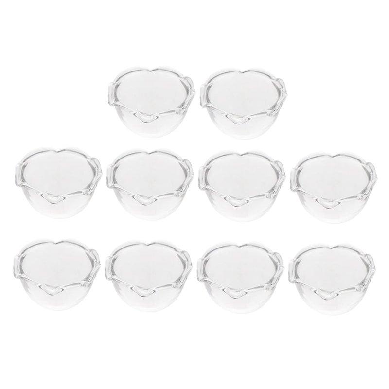 Mini Glass Sauce Bowls Set of 10 Smooth Finish Kids Kitchen Play Condiment Dishes - Image 2