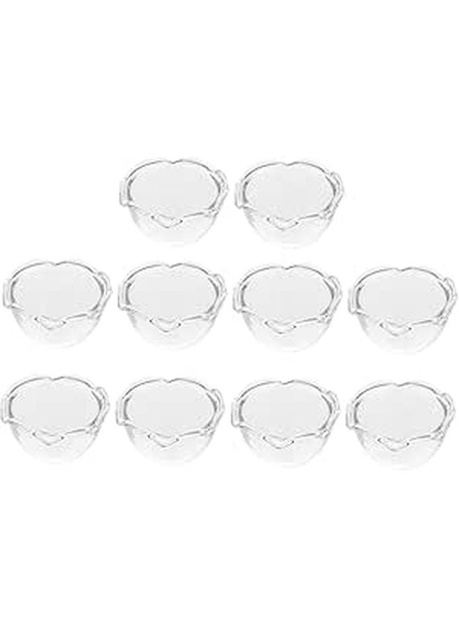 Mini Glass Sauce Bowls Set of 10 Smooth Finish Kids Kitchen Play Condiment Dishes - Image 1
